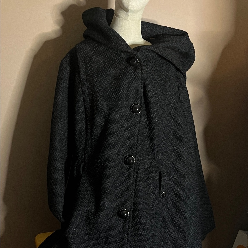😄Steve Madden plus size wool blend coat hooded